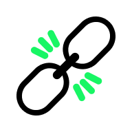 Icon showing joined blocks representing joint strength