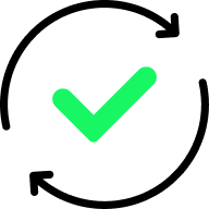 Checkmark symbol representing up-to-date and reliable design software.