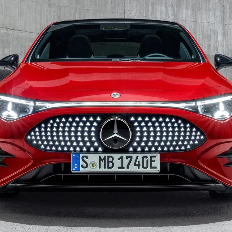 Aesthetic LED front grille mounted on Mercedes Benz CLA Electric (credit: Mercedes Benz)