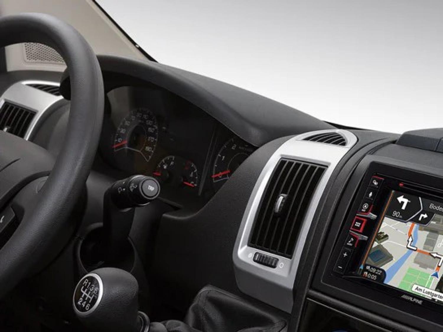 FIAT Ducato cover dashboard detail (credit: Alpine)