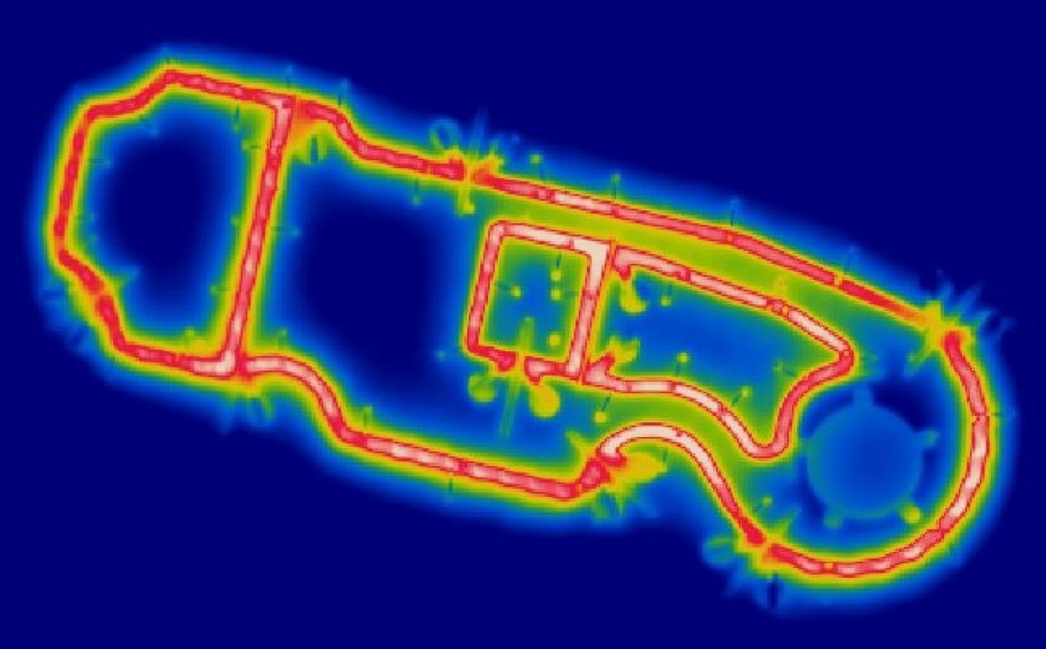 Thermocamera image of infrared mirror
